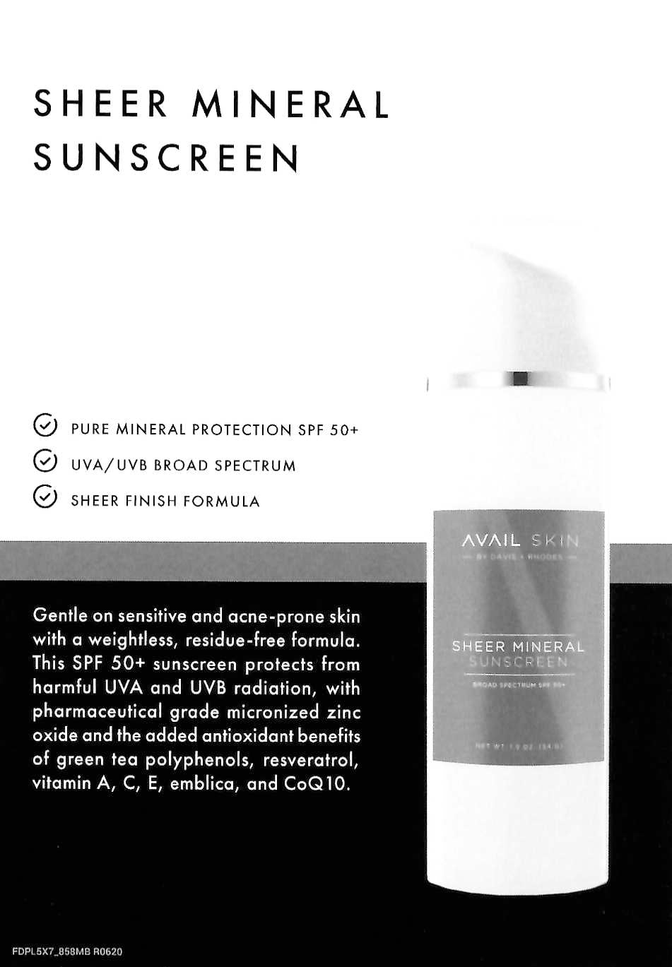 Sheer Mineral Suncreen SPF 50